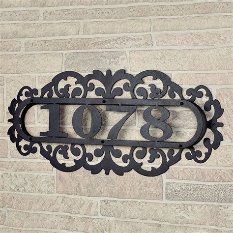 sheet metal house numbers|metal house address numbers.